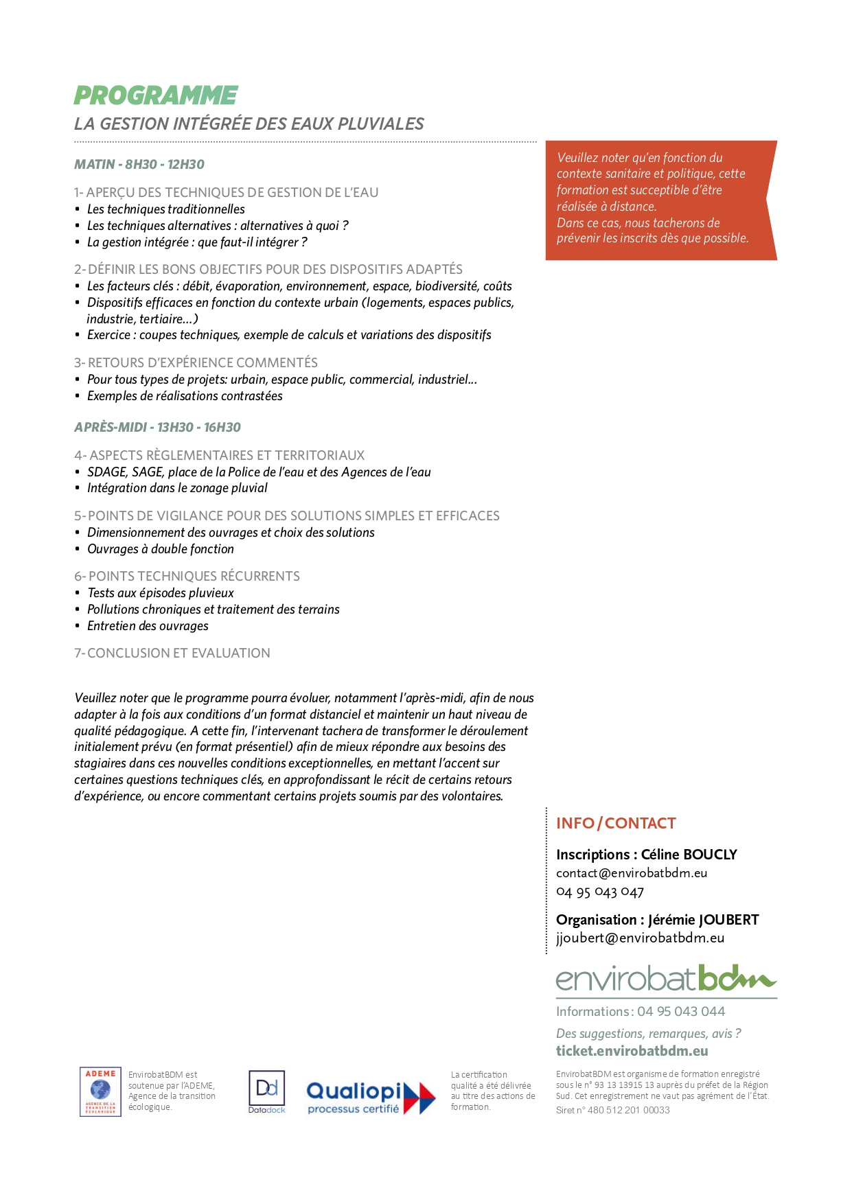 Formation Gestion Intégrée Des Eaux Pluviales